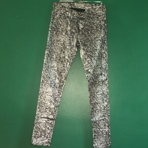 Chic Black and Silver Women's Skinny Jeans